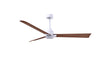 Alessandra 56" Matte White Walnut Tone Blade Finish