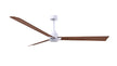 Alessandra 72" Matte White Walnut Tone Blade Finish