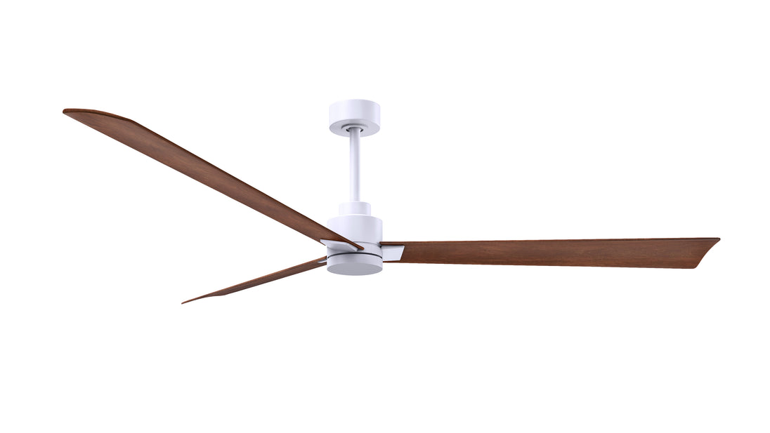 Alessandra 72" Matte White Walnut Tone Blade Finish