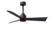 Alessandra 42" Textured Bronze Matte Black Blade Finish