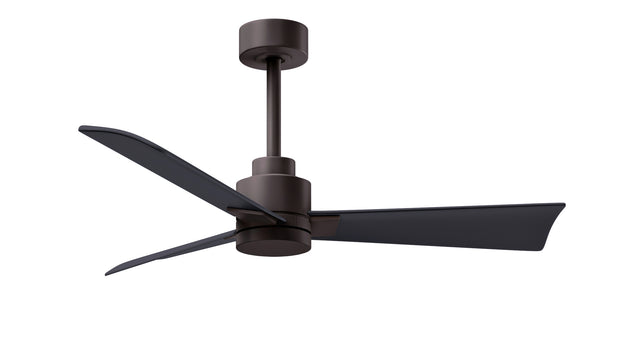 Alessandra 42" Textured Bronze Matte Black Blade Finish