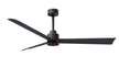 Alessandra 56" Textured Bronze Matte Black Blade Finish