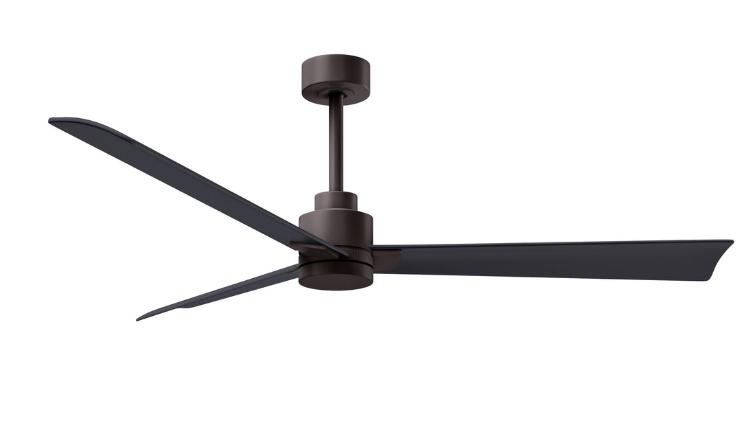 Alessandra 56" Textured Bronze Matte Black Blade Finish