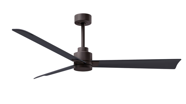 Alessandra 56" Textured Bronze Matte Black Blade Finish