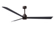 Alessandra 72" Textured Bronze Matte Black Blade Finish