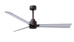 Alessandra 56" Textured Bronze Brushed Nickel Blade Finish