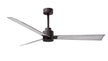 Alessandra 56" Textured Bronze Barn Wood Tone Blade Finish
