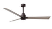 Alessandra 56" Textured Bronze Gray Ash Tone Blade Finish