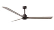 Alessandra 72" Textured Bronze Gray Ash Tone Blade Finish