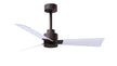 Alessandra 42" Textured Bronze Matte White Blade Finish