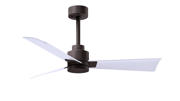 Alessandra 42" Textured Bronze Matte White Blade Finish