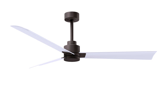 Alessandra 56" Textured Bronze Matte White Blade Finish
