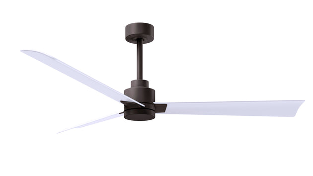 Alessandra 56" Textured Bronze Matte White Blade Finish