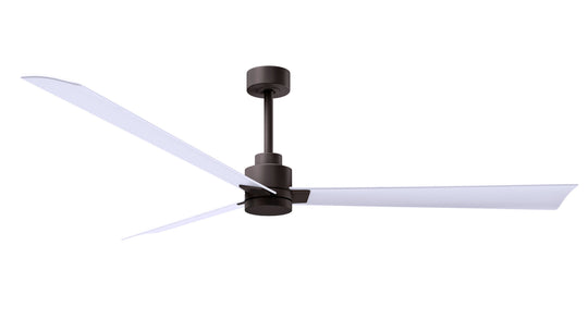 Alessandra 72" Textured Bronze Matte White Blade Finish