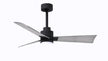 Alessandra - LK 42" Matte Black Barn Wood Tone Blade Finish