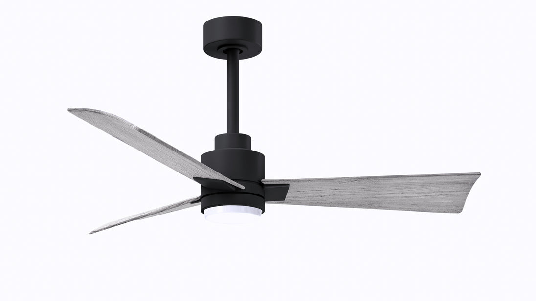 Alessandra - LK 42" Matte Black Barn Wood Tone Blade Finish