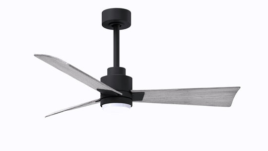 Alessandra - LK 42" Matte Black Barn Wood Tone Blade Finish