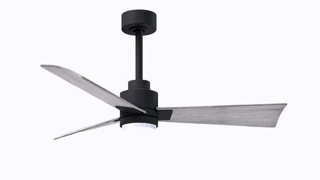 Alessandra - LK 42" Matte Black Barn Wood Tone Blade Finish