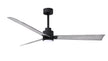 Alessandra - LK 56" Matte Black Barn Wood Tone Blade Finish