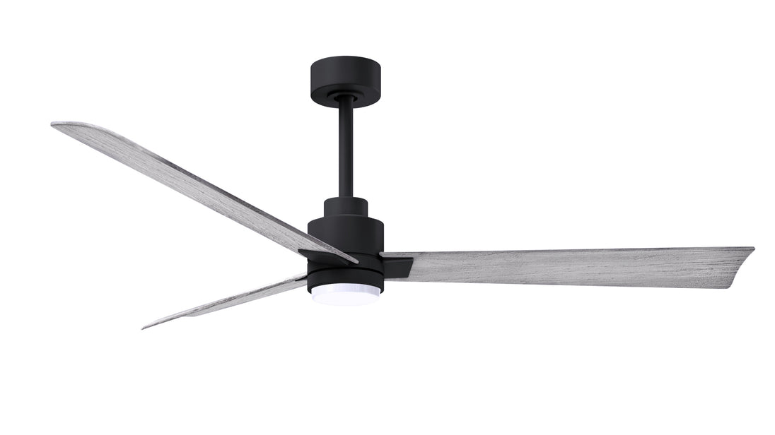 Alessandra - LK 56" Matte Black Barn Wood Tone Blade Finish