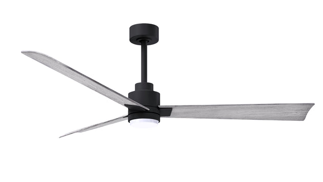 Alessandra - LK 56" Matte Black Barn Wood Tone Blade Finish