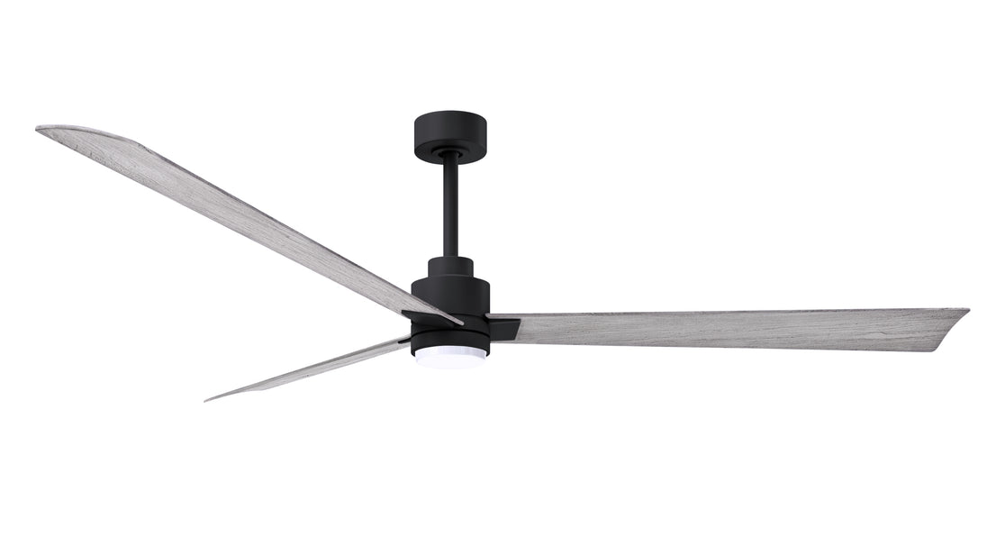 Alessandra - LK 72" Matte Black Barn Wood Tone Blade Finish