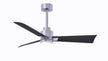 Alessandra - LK 42" Brushed Nickel Matte Black Blade Finish