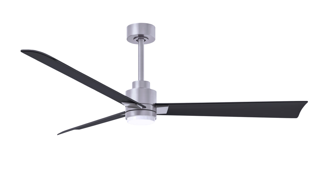 Alessandra - LK 56" Brushed Nickel Matte Black Blade Finish