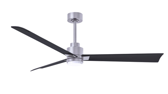 Alessandra - LK 56" Brushed Nickel Matte Black Blade Finish