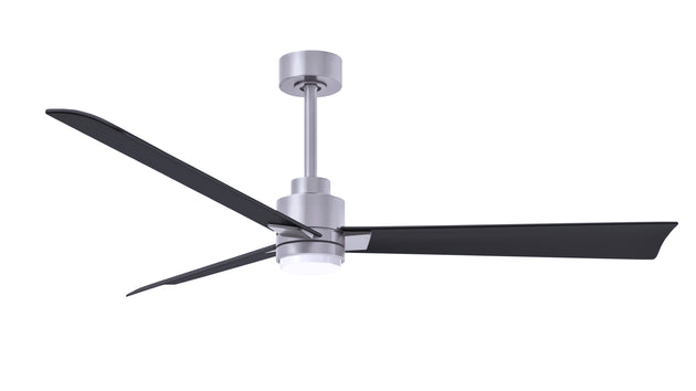 Alessandra - LK 56" Brushed Nickel Matte Black Blade Finish