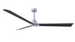 Alessandra - LK 72" Brushed Nickel Matte Black Blade Finish