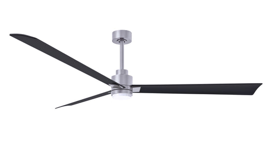 Alessandra - LK 72" Brushed Nickel Matte Black Blade Finish