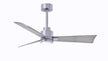 Alessandra - LK 42" Brushed Nickel Barn Wood Tone Blade Finish