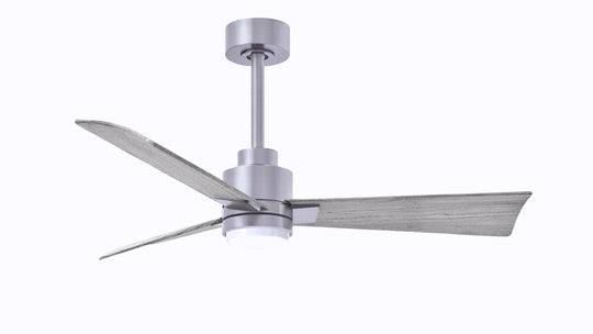 Alessandra - LK 42" Brushed Nickel Barn Wood Tone Blade Finish