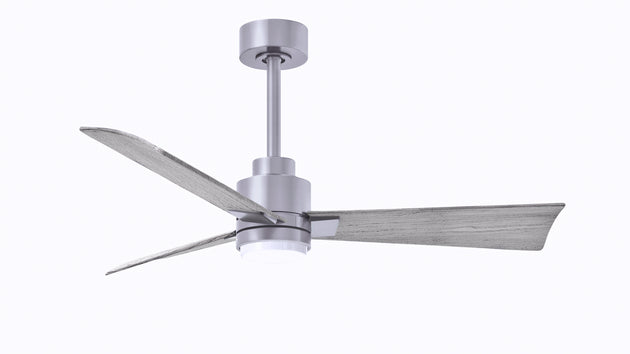 Alessandra - LK 42" Brushed Nickel Barn Wood Tone Blade Finish