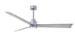 Alessandra - LK 56" Brushed Nickel Barn Wood Tone Blade Finish