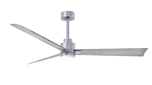 Alessandra - LK 56" Brushed Nickel Barn Wood Tone Blade Finish