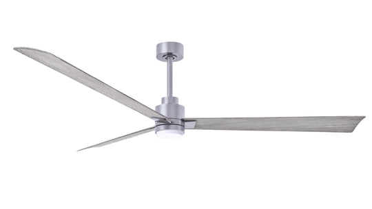 Alessandra - LK 72" Brushed Nickel Barn Wood Tone Blade Finish