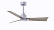 Alessandra - LK 42" Brushed Nickel Gray Ash Tone Blade Finish