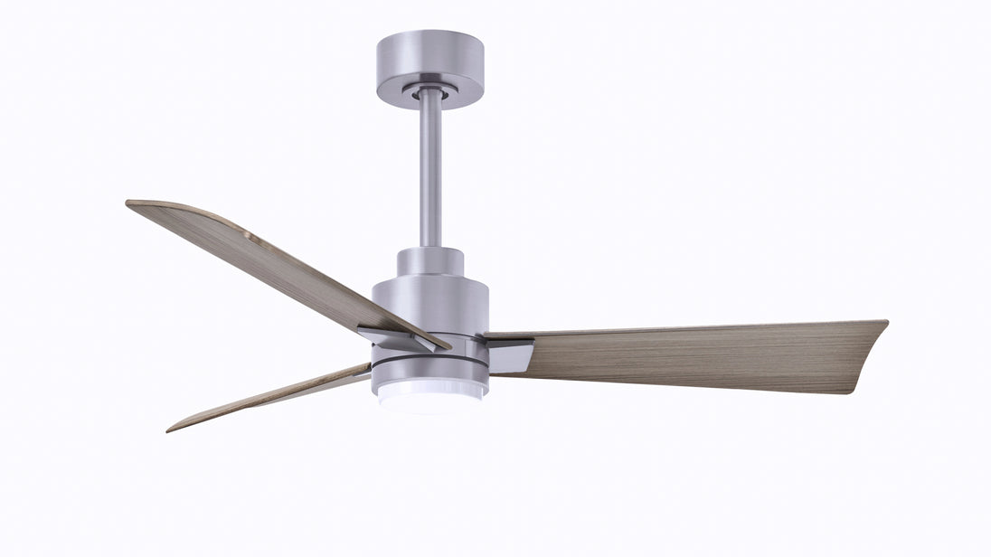 Alessandra - LK 42" Brushed Nickel Gray Ash Tone Blade Finish