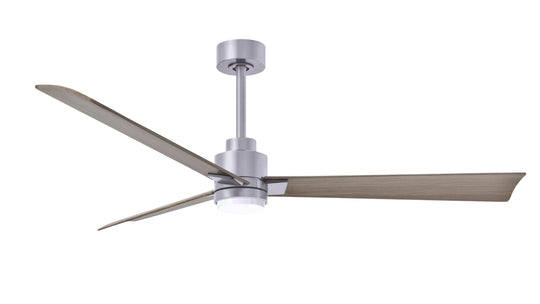 Alessandra - LK 56" Brushed Nickel Gray Ash Tone Blade Finish