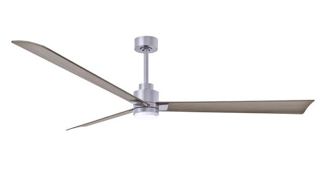 Alessandra - LK 72" Brushed Nickel Gray Ash Tone Blade Finish
