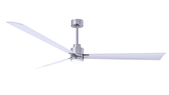 Alessandra - LK 72" Brushed Nickel Matte White Blade Finish