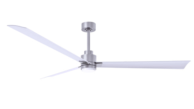 Alessandra - LK 72" Brushed Nickel Matte White Blade Finish