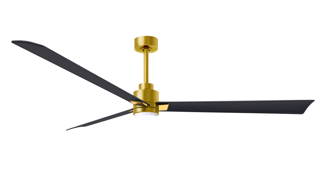 Alessandra - LK 72" Brushed Brass Matte Black Blade Finish
