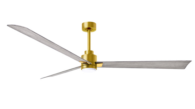 Alessandra - LK 72" Brushed Brass Barn Wood Tone Blade Finish