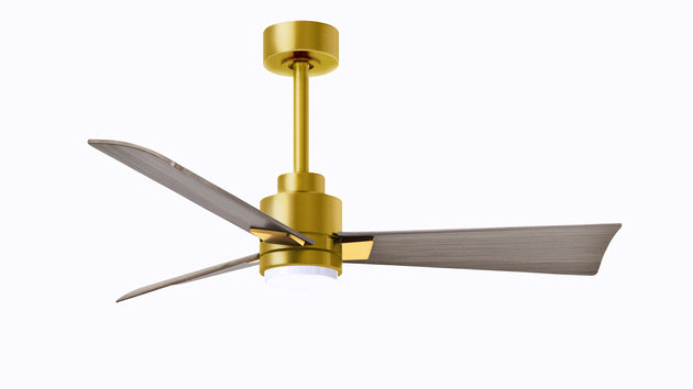 Alessandra - LK 42" Brushed Brass Gray Ash Tone Blade Finish