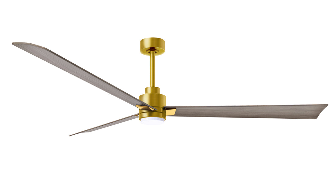 Alessandra - LK 72" Brushed Brass Gray Ash Tone Blade Finish