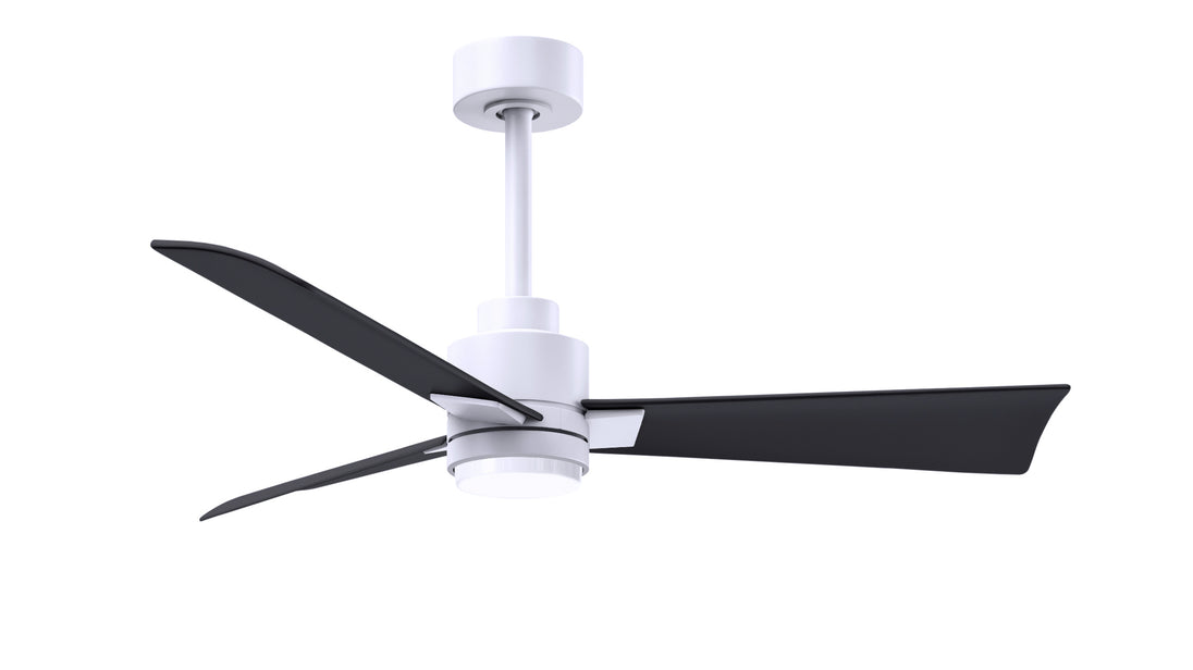 Alessandra - LK 42" Matte White Matte Black Blade Finish