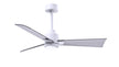 Alessandra - LK 42" Matte White Brushed Nickel Blade Finish